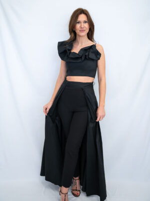 Conjunto top y falda pantalón