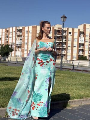 Vestido capa gasa