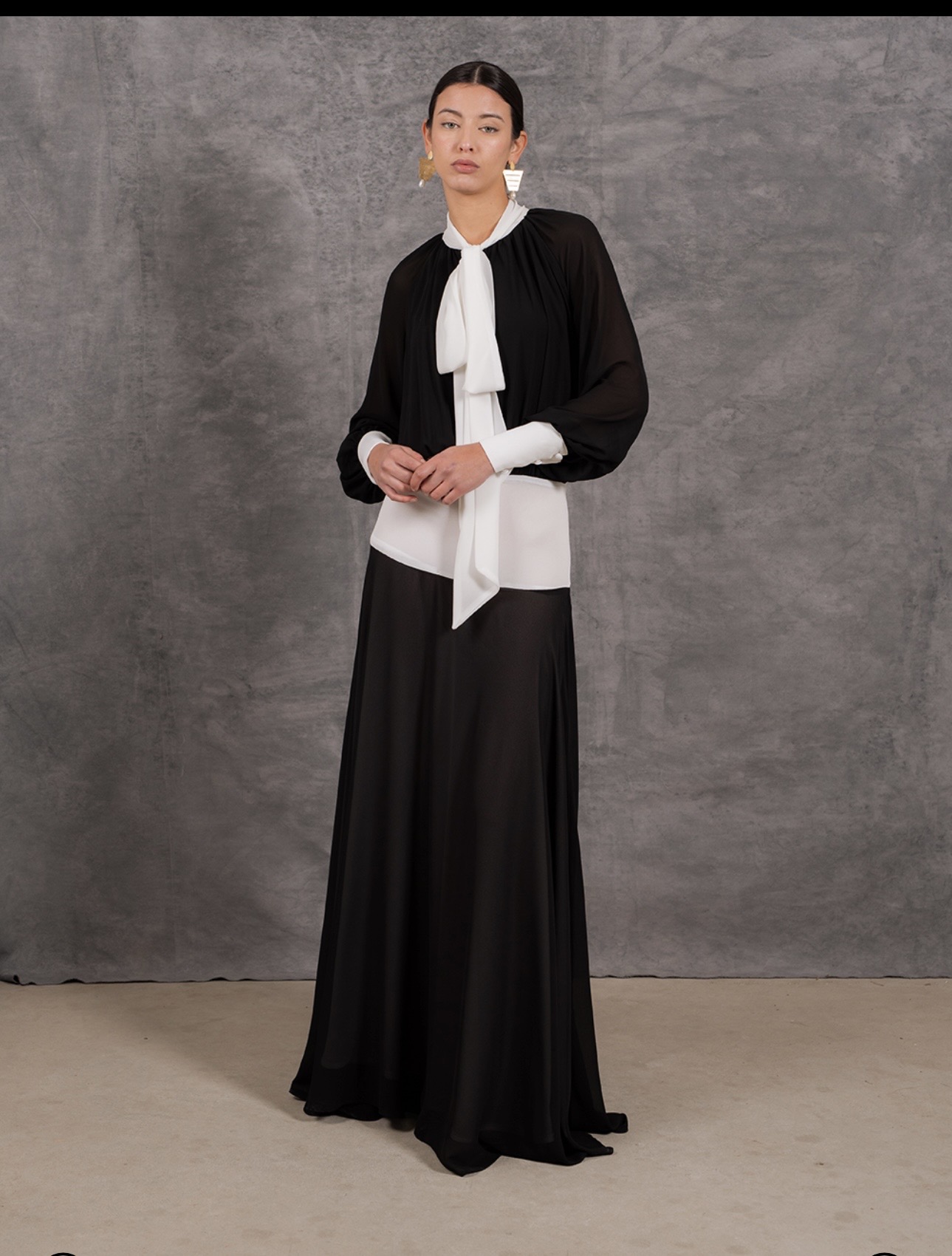 Vestido Extra Largo Sárate Negro