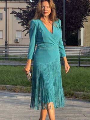 Vestido Iría Fajín flecos