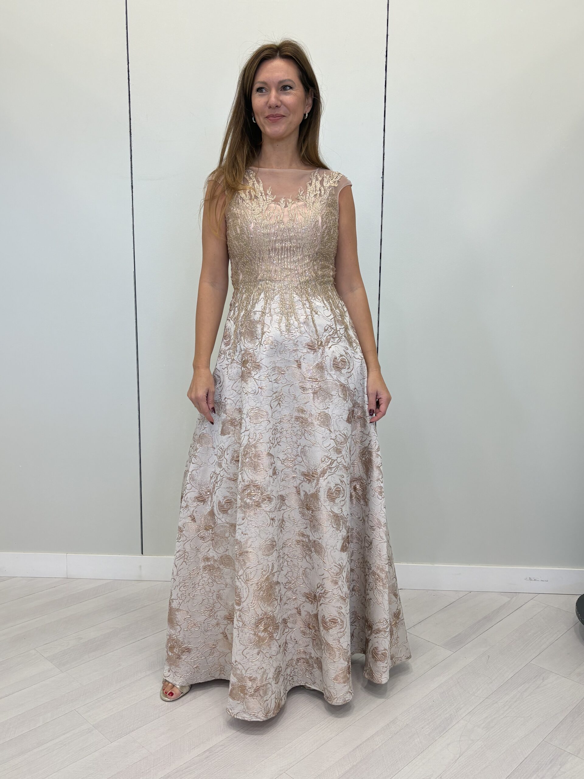 Vestido Brocado Floral - Imagen 5