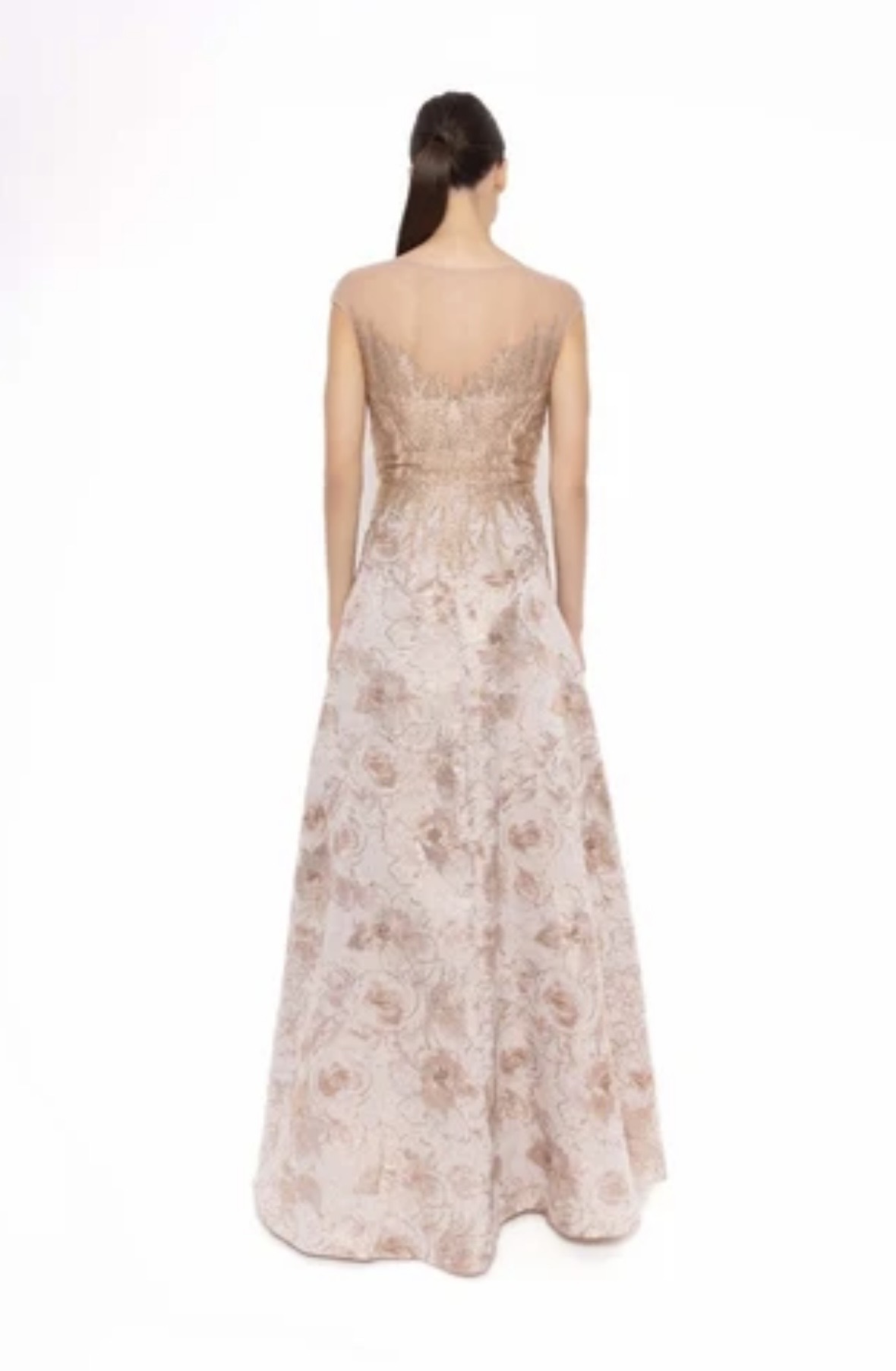 Vestido Brocado Floral - Imagen 6
